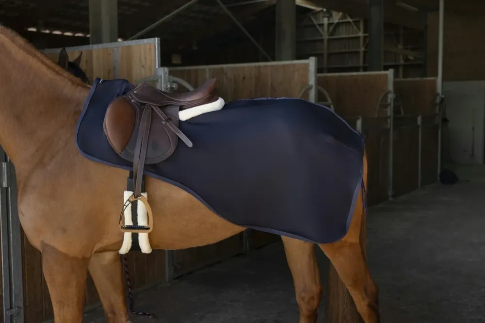 Couvre-reins softshell Equithme Teddy - 125 cm - Bleu marine Dernier Modle