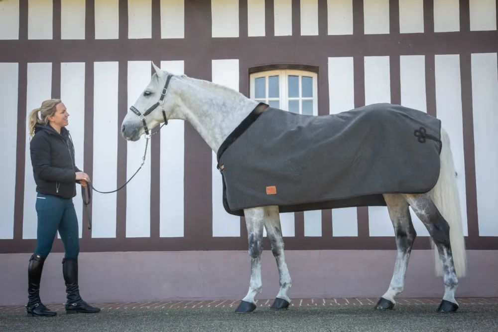 Jusqu puisement Des Stocks Couverture Wooltouch Paddock Sports - 145 cm - Gris chin