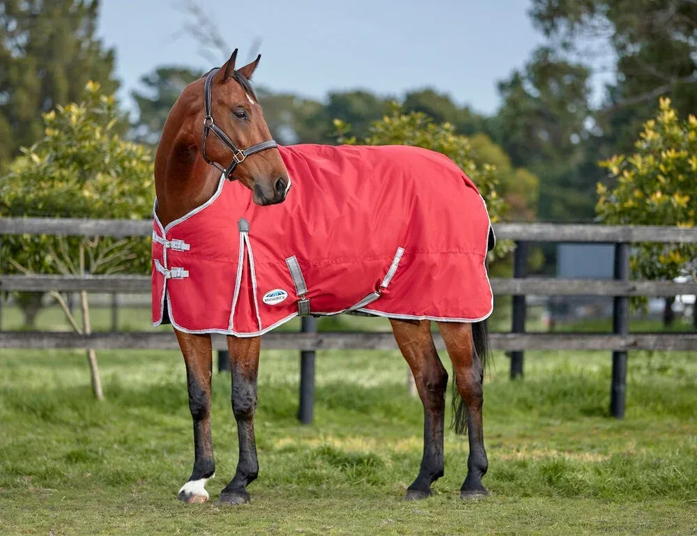 Couverture Weatherbeeta ComFiTec Classic 220g 600D - 115 cm - Rouge / argent / marine Meilleur Choix
