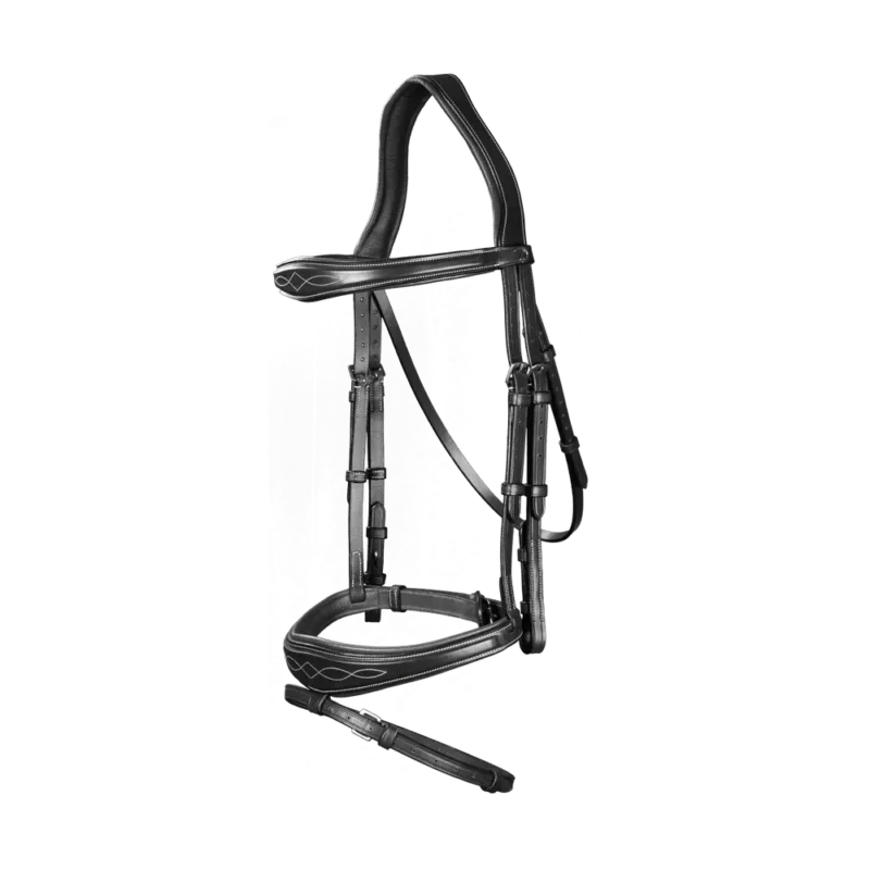 Marque Bridon Muserolle Combine Anatomique US Collection by Dy'on - Cheval - Noir