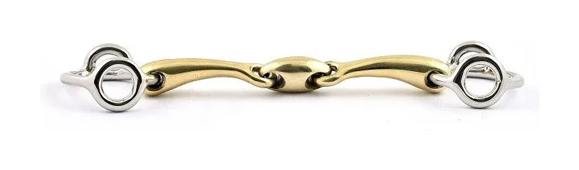 Remise Mors de filet de bride Jump'In releveur double brisure - 125 mm