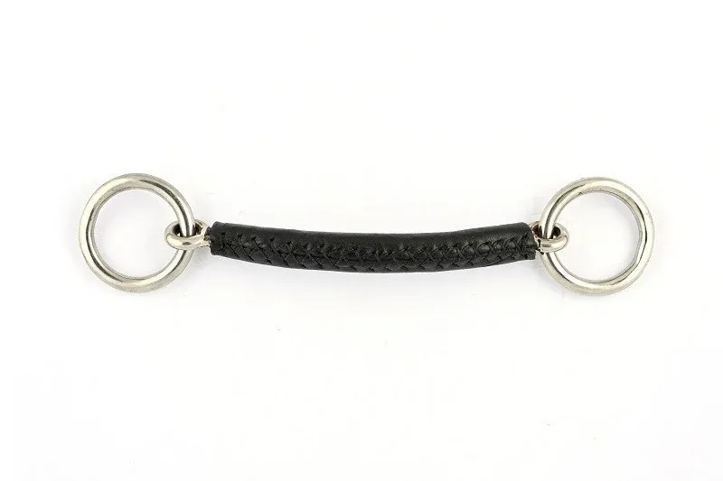 Mors de filet de bride Jump'In trs fin recouvert de cuir - 125 mm Satisfait Ou Rembours