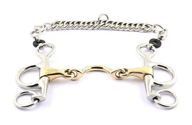 Mors Pelham Jump'In petites branches double brisure passage de langue - 135 mm Must-Have