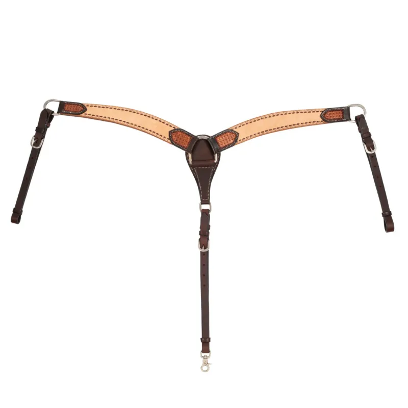 Acheter En Ligne Collier de chasse western bicolore Pool's - Noisette / naturel