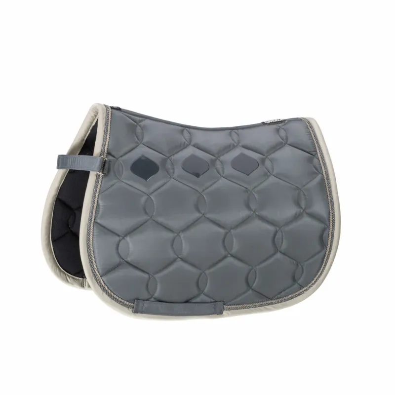 Tapis de selle Eskadron Glossy Wave Contrast Shetland - 2XS - Bleu cendr Prix Rduit