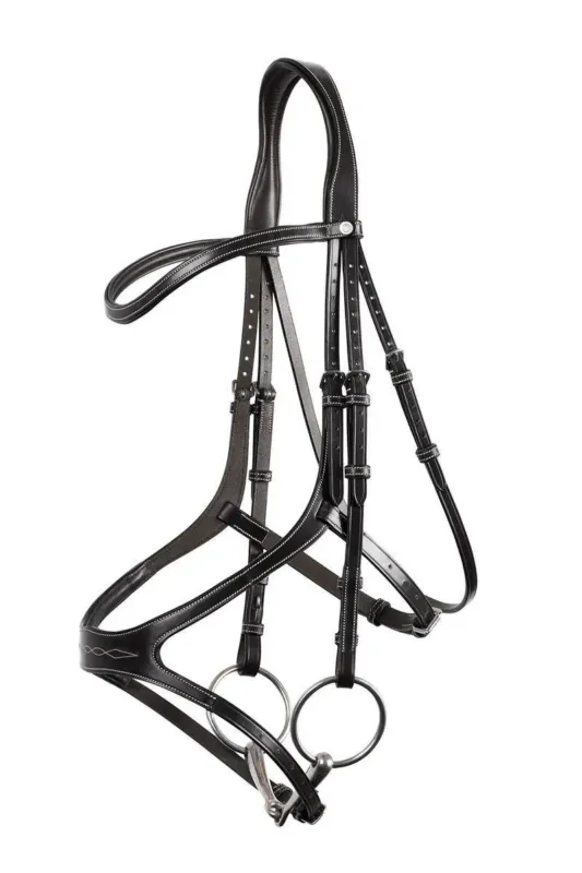 Offre Exclusive Bridon Montar US Excellence Classic cuir tann - Poney - Noir