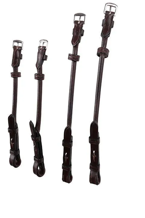 Dernire Chance Montant de bride Montar cuir tann et rond - Cob - Noir