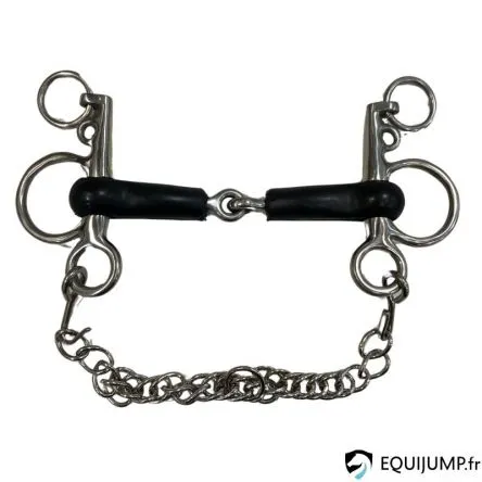 Commande En Gros Mors Pelham Caoutchouc Branches Courtes Proconfort - 125MM - CAOUTCHOUC - 18MM