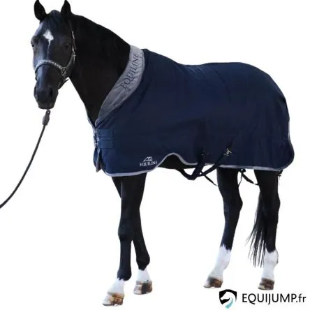 Prix Cass Couverture de Boxe 400g Anthuriu Equiline FW23 - BLEU/GRIS - 125CM