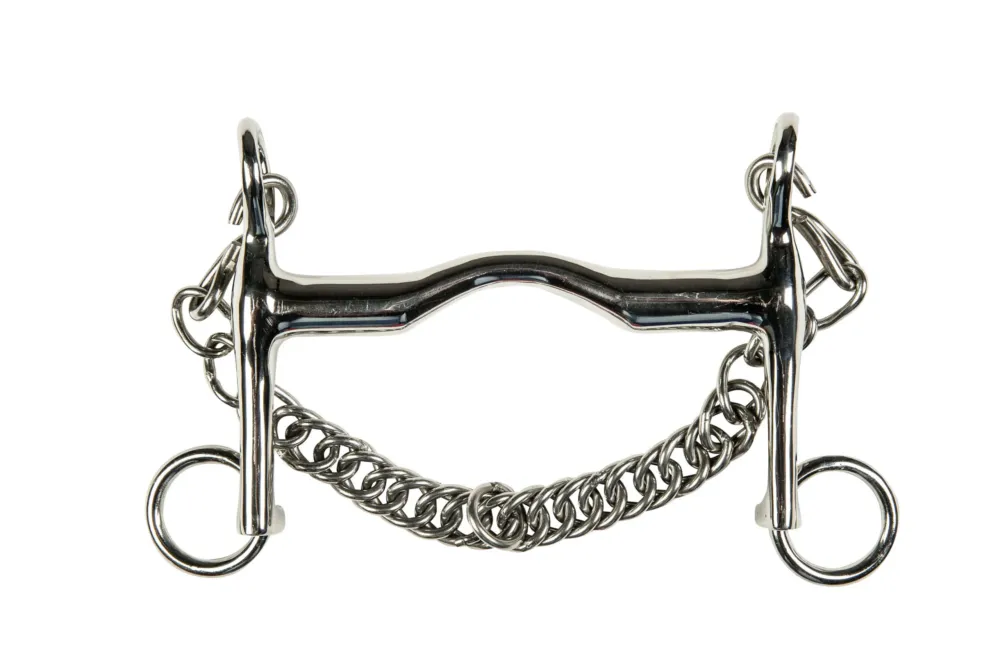 Mors de bride en inox 16 mm chane 5 cm HKM - 125 mm - Couleur indicative Remise