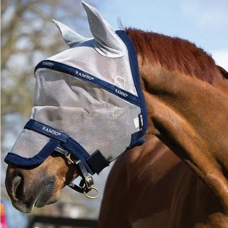 Dernire Chance Rambo Flymask Lisr Marine Horseware - ALUMINIUM - COB/PUR-SANG