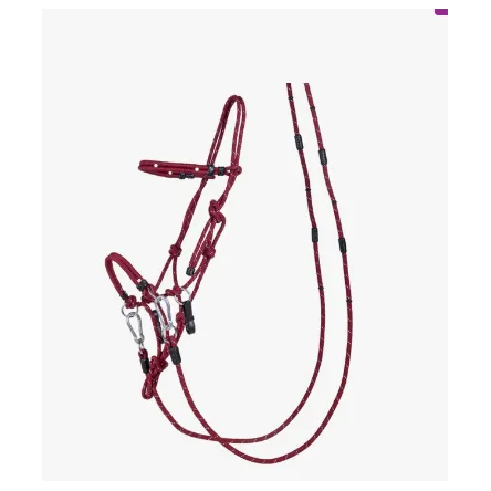 Licol Corde + Rnes Multifonctionnel Bordeaux QHP - COB/PUR-SANG Rduction