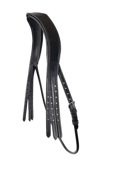 Certifi Ttire de bride Montar cuir tann sous gorge ronde - Poney - Noir