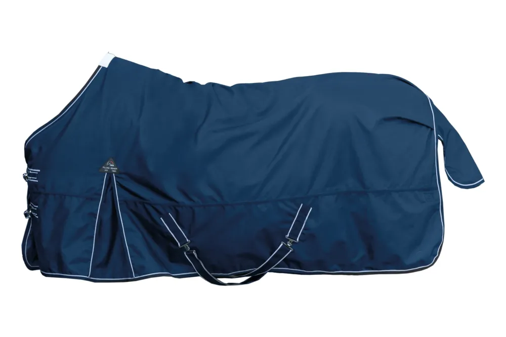 Couverture d'extrieur HKM Premium 1680D 200g double teddy - 135 cm - Bleu fonc Prix Cass
