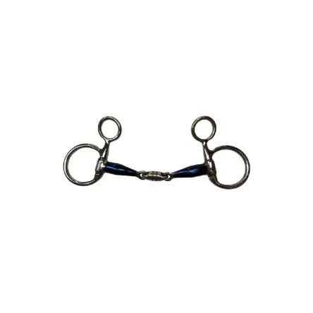 Retour Gratuit Mors Baucher Double Brisure Blue Steel Jump'in - 125MM - BLUE STEEL - 15MM