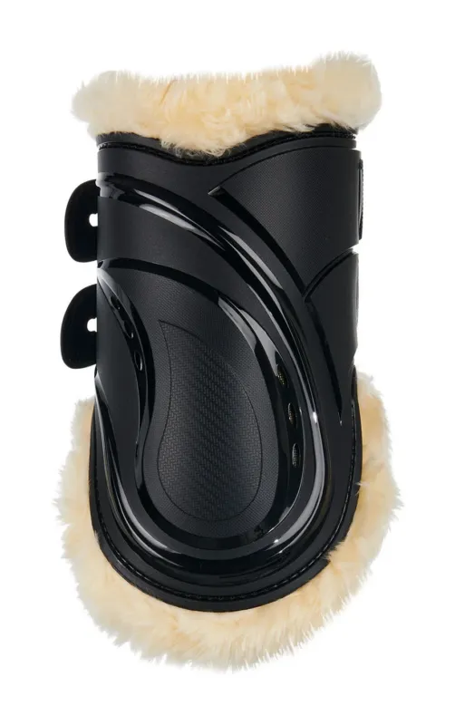 Nouvelle Collection Protge-boulets en polyurthane avec agneau synthtique New Evolution Equestro - Cheval - Noir