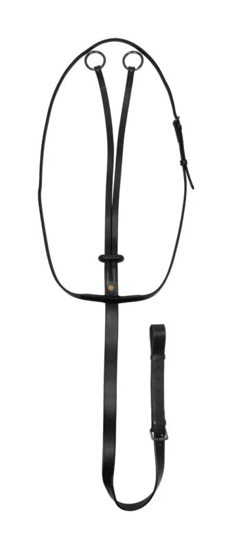 Collier de martingale en cuir Equestro - Cheval - Noir Prix Bas