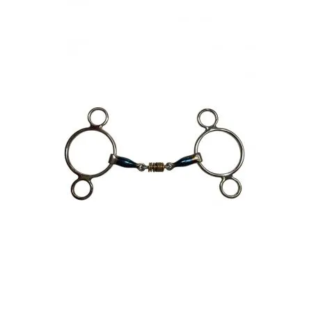 Super Prix Mors Blue Steel Pessoa Avec Anneaux Cuivre Jump'in - 125MM - BLUE STEEL/CUIVRE - 16MM