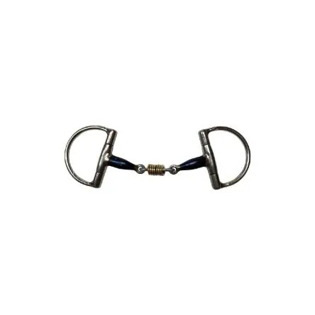 Mors Verdun Blue Steel Double Brisure Anneaux Cuivre Jump'in - 135MM - BLUE STEEL/CUIVRE - 16MM Prix Choc