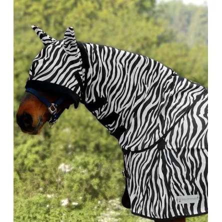 Authentique Couvre Cou Anti-Mouche Zebre Waldhausen - ZEBRE - COB/PUR-SANG