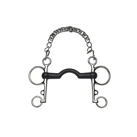 Pelham Feeling droit passage de langue caoutchouc - 125MM - CAOUTCHOUC - 14MM Affaire Saisir