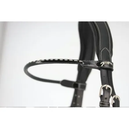 Produit De Marque Frontal Pnlope Shiny Noir Point Sellier Blanc#