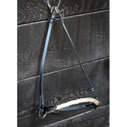 Muserolle Allemande Cuir Corde Week Jump In - CHEVAL/FULL - HAVANE Nouvel Arrivage