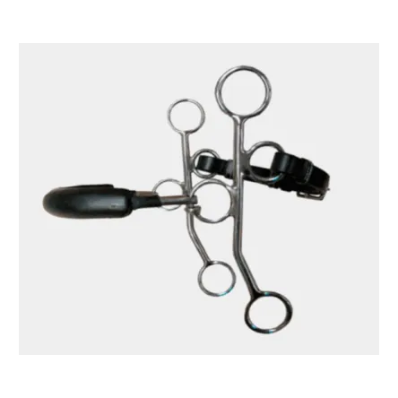 Prix Choc Mors Hackamore rigide longues branches Jump In - UNIQUE - NOIR - INOX
