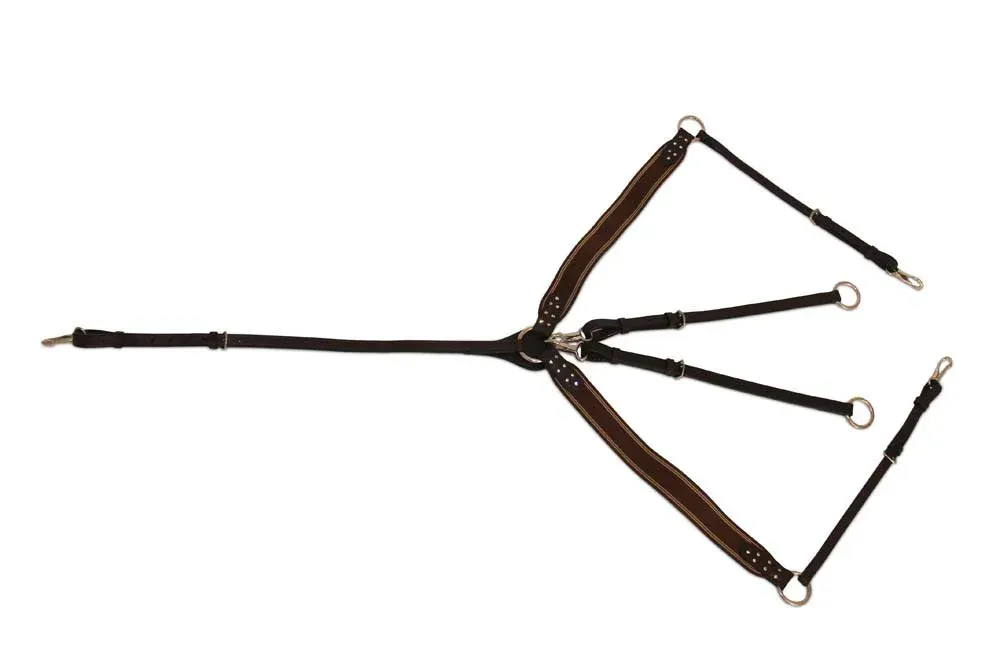 Meilleur Prix Bricole lastique + martingale HFI Diamond - Poney - Marron