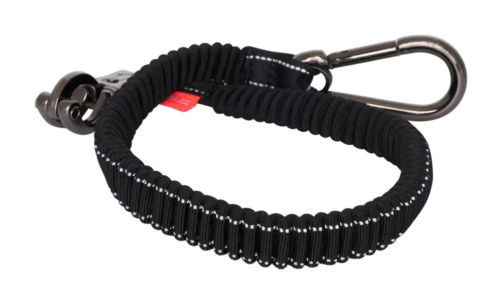 Longe d'attache pour camion Imperial Riding Flexi 60cm - Noir / rflchissant Paiement Scuris