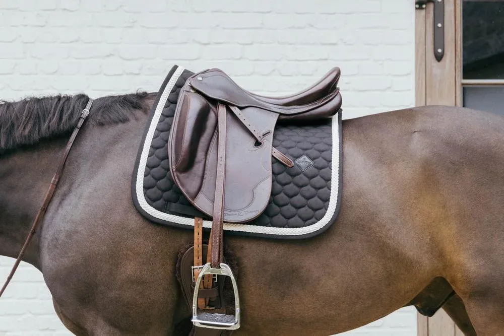 Tapis de selle Plaited Cord Dressage Kentucky - Cheval - Noir Nouveaut