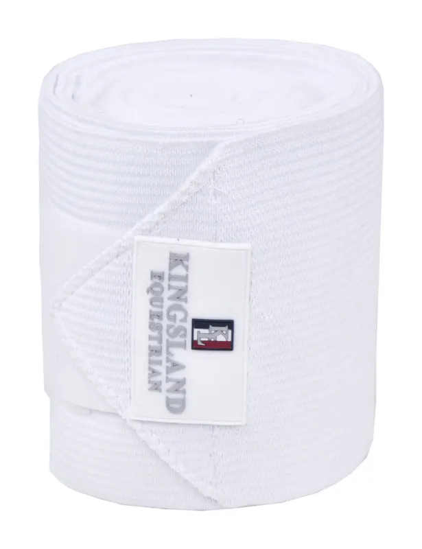Bandes de Travail Kingsland Classic lastiques par 2 - Blanc Jusqu puisement Des Stocks