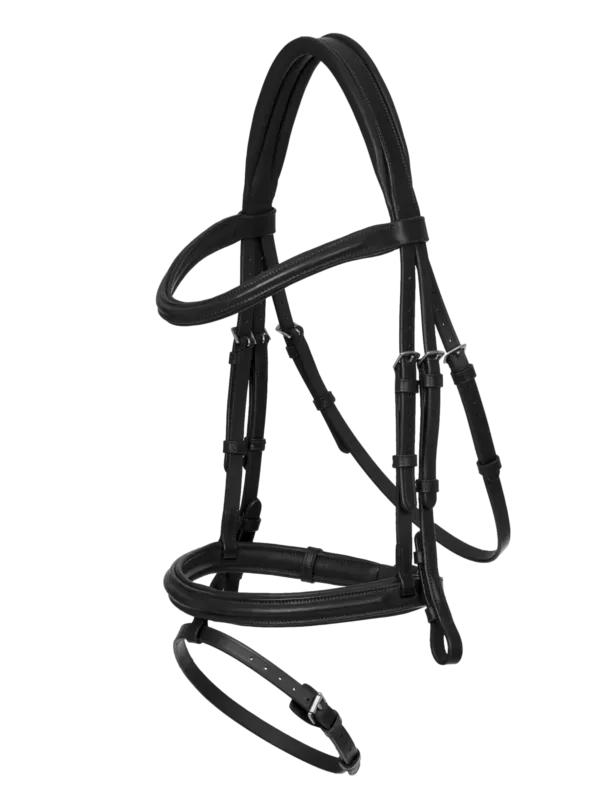Bridon LeMieux Arika muserolle combine - Grand cheval - Noir / argent Remise