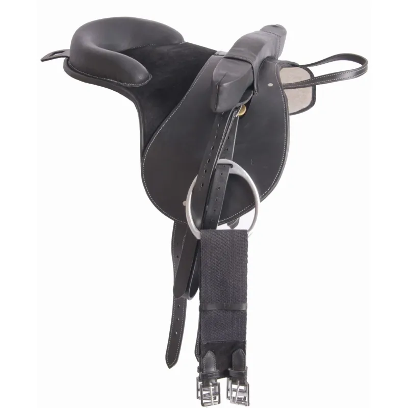 Selle bardette cuir quipe T de T - Petit modle - Havane fonc Offre Du Jour