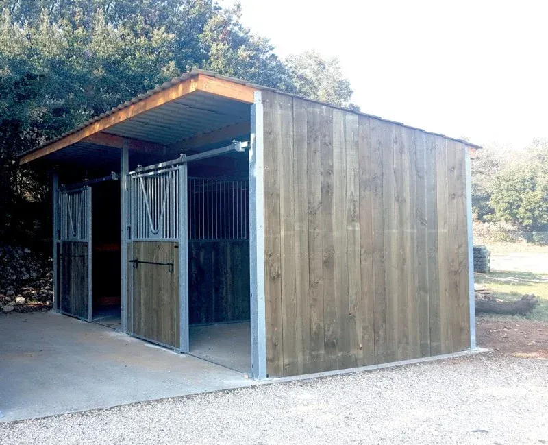 Extension abri de prairie simple pente La Ge - 4 x 3 m Livraison Express
