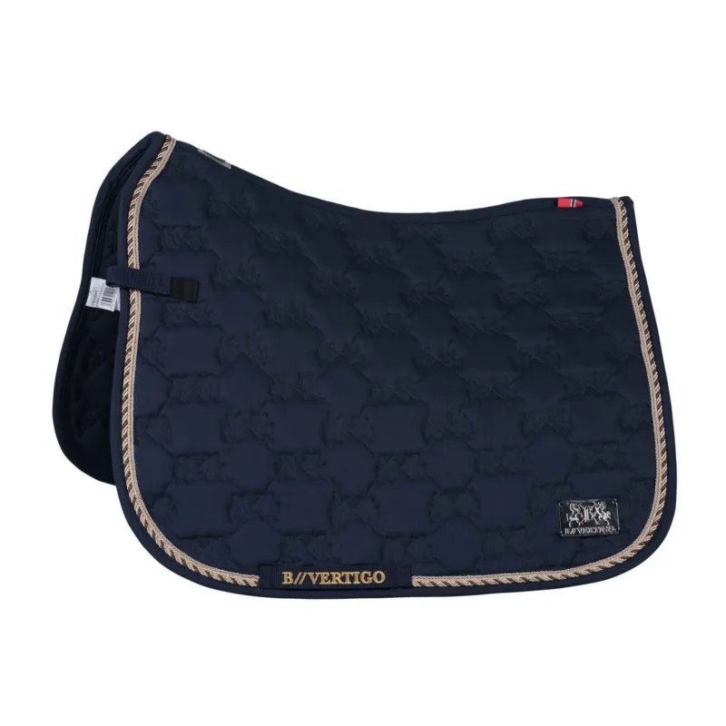 Petit Prix Tapis de selle de dressage Monaco B Vertigo - Poney - Bleu marine fonc