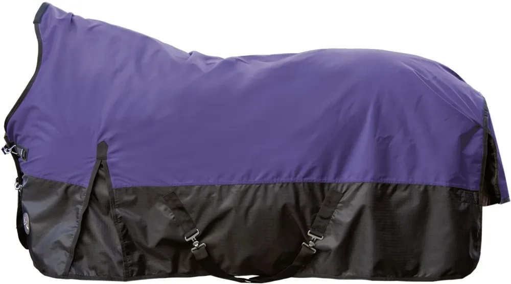Couverture HKM highneck Pittsburgh 600D 300g - 165 cm - Lilas / noir Dernire Chance