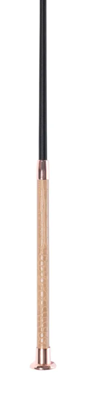 Certifi Cravache de dressage Croco HKM - 120 cm - Beige