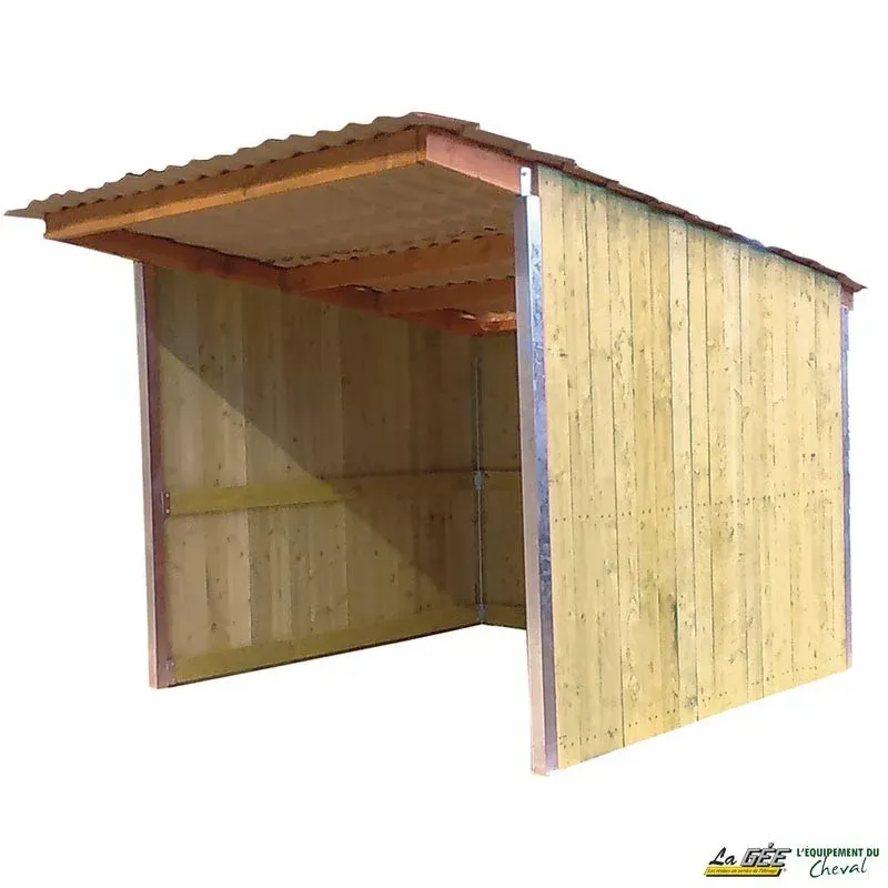 Abri de prairie simple pente La Ge - 4 x 4 m Expdi Aujourdhui