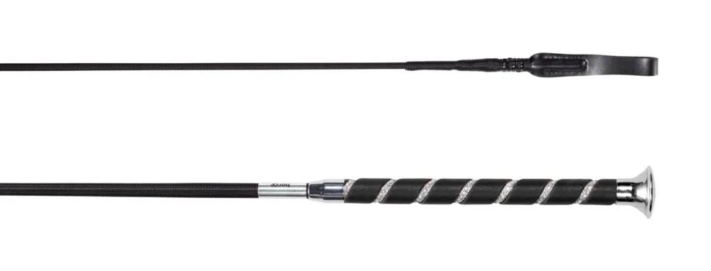 Nouveaut Cravache de dressage Moulins Crystals Horze - 110 cm - Noir