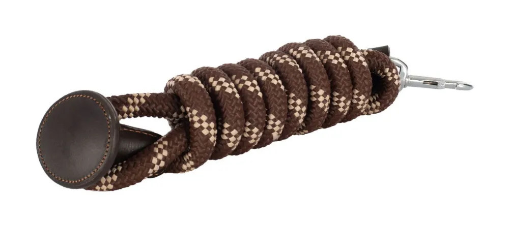 Expdi Aujourdhui Longe Acavallo Nylon Trss avec Embout en Cuir - S - Marron fonc