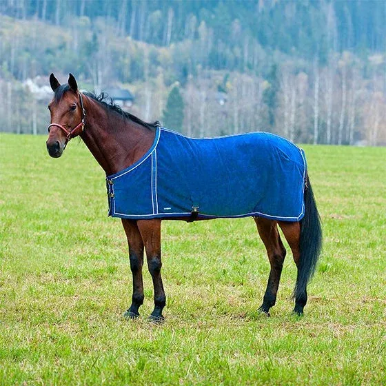 Achat Immdiat Couverture polaire Finn-Tack Pro avec doublure mailles de filet - 145 cm - Bleu / bleu