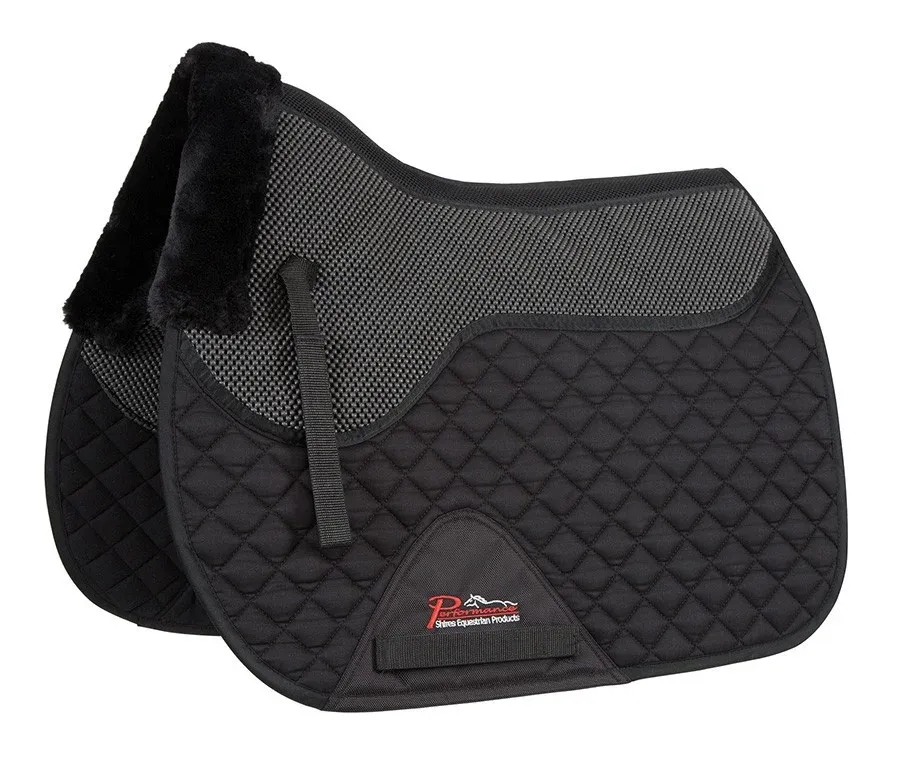 Tapis de selle anti-drapant Soft Grip Shires - Poney / Cob - Noir Satisfait Ou Rembours