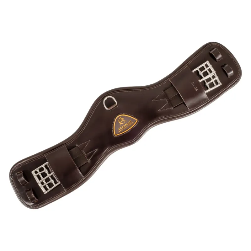 Populaire Sangle courte anatomique en cuir Acavallo - 75 cm - Marron fonc