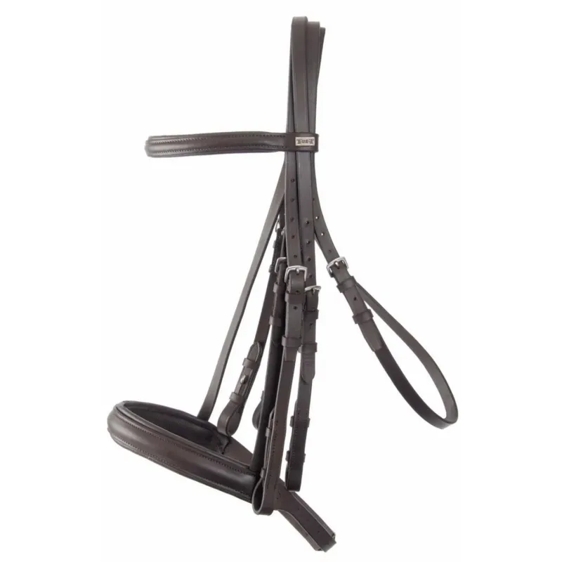 Bride de dressage cuir Bellini T de T - Poney - Marron fonc Vente Flash
