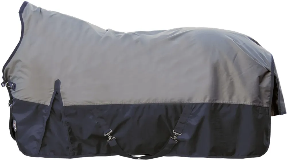 Quantit Limite Couverture highneck HKM Memphis 1680D doublure fine - 115 cm - Gris / noir