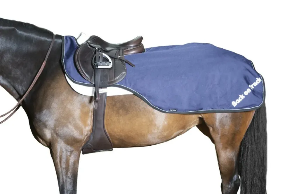 Couvre-reins impermable Back on Track Sammy - 135 cm - Bleu Achat Immdiat