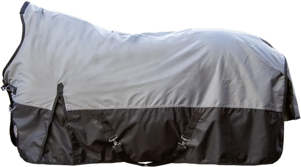 Dernire Chance Couverture highneck HKM Edmonton 1680D 300g - 115 cm - Gris / noir