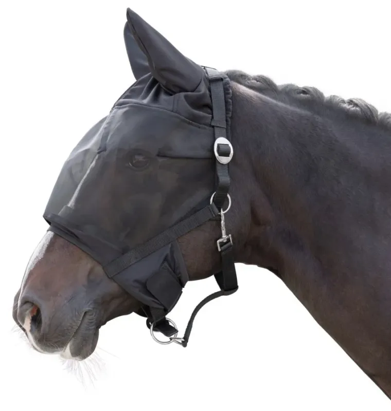 Licol avec masque anti-mouches intgr Covalliero - Cob - Noir Acheter Direct