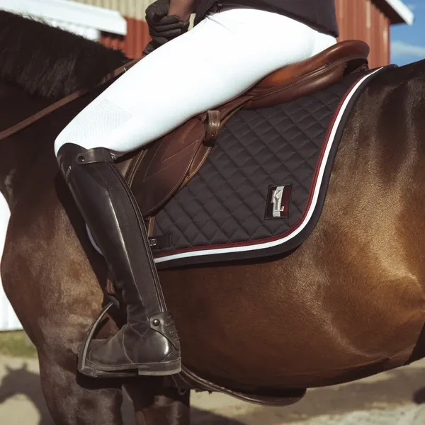 Nouvelle Collection Tapis de Selle Kingsland Classic Obstacle - Poney - Noir